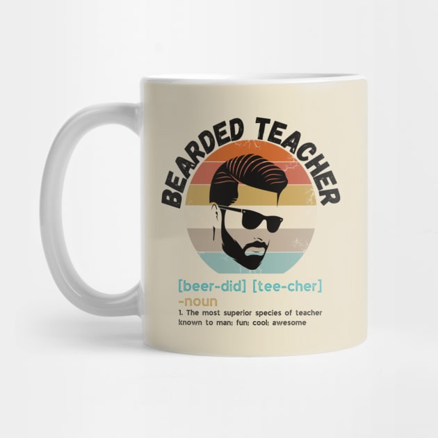 Bearded Teacher Definition Funny Beard Teacher by JustBeSatisfied